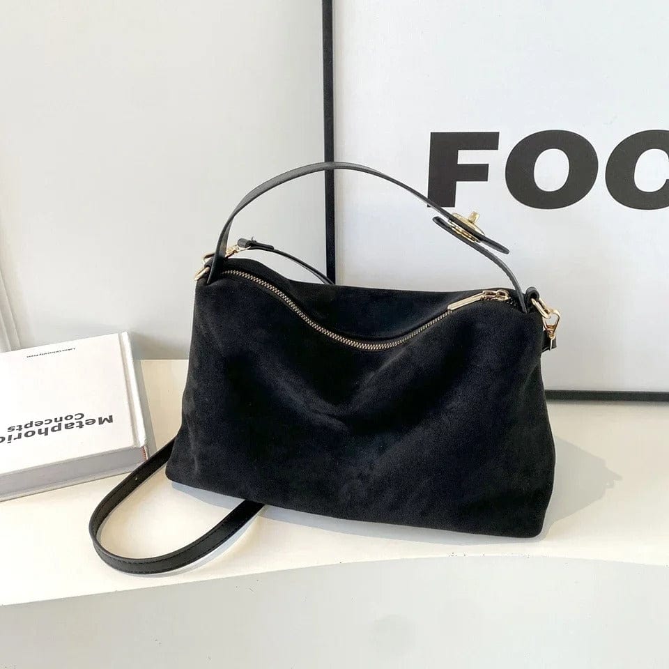 FrostChic Textured Frosted Shoulder Bag – 2024 New Large Capacity Crossbody Tote