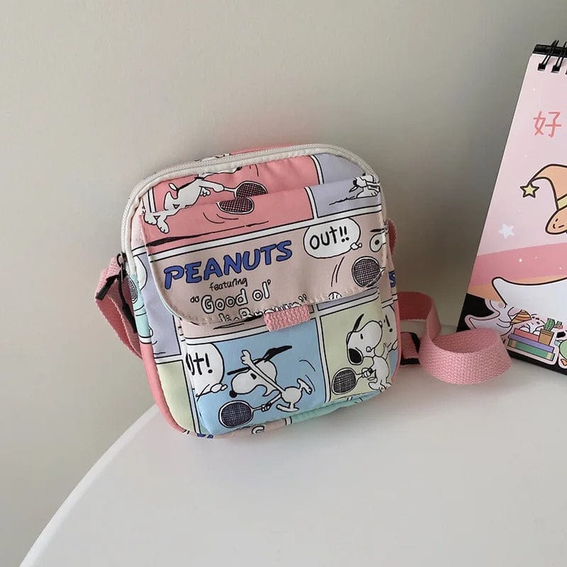 Cartoon Cute Snoopy Shoulder Bag for Women | Large Capacity Nylon Crossbody Bag