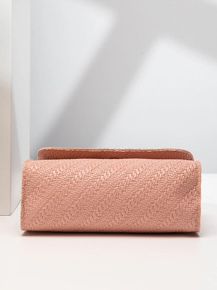 Embossed Chain Square PU Leather Bag – Women’s Large Capacity Shoulder & Crossbody