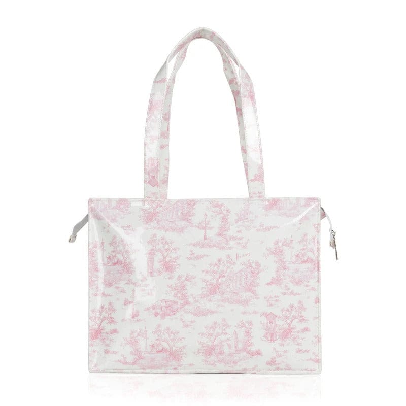 Vintage Painting PVC Waterproof Shopping Bag – Aesthetic Women’s Shopper Tote &