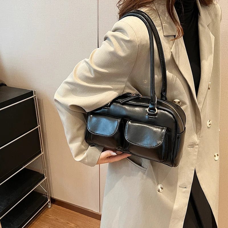 LEFTSIDE Small Double Pockets Shoulder Bag for Women – 2023 Trendy Designer