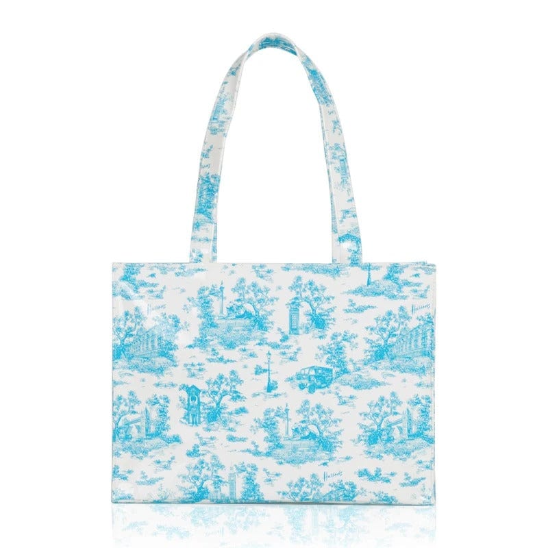Vintage Painting PVC Waterproof Shopping Bag – Aesthetic Women’s Shopper Tote &