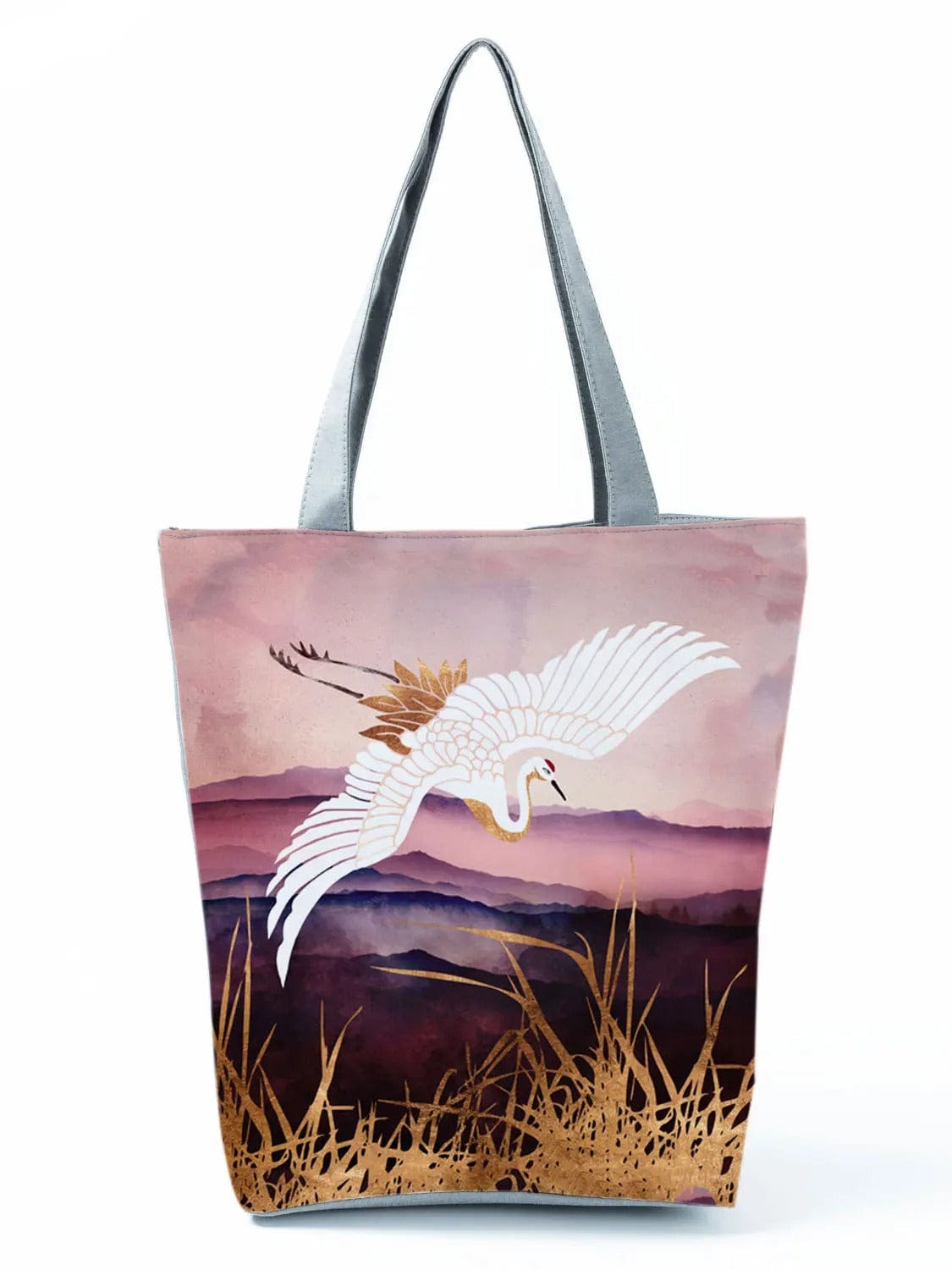 CartoonNurse Ladies Printed Handbag – Foldable High Capacity Eco Reusable Shoulder Bag for Travel & Shopping