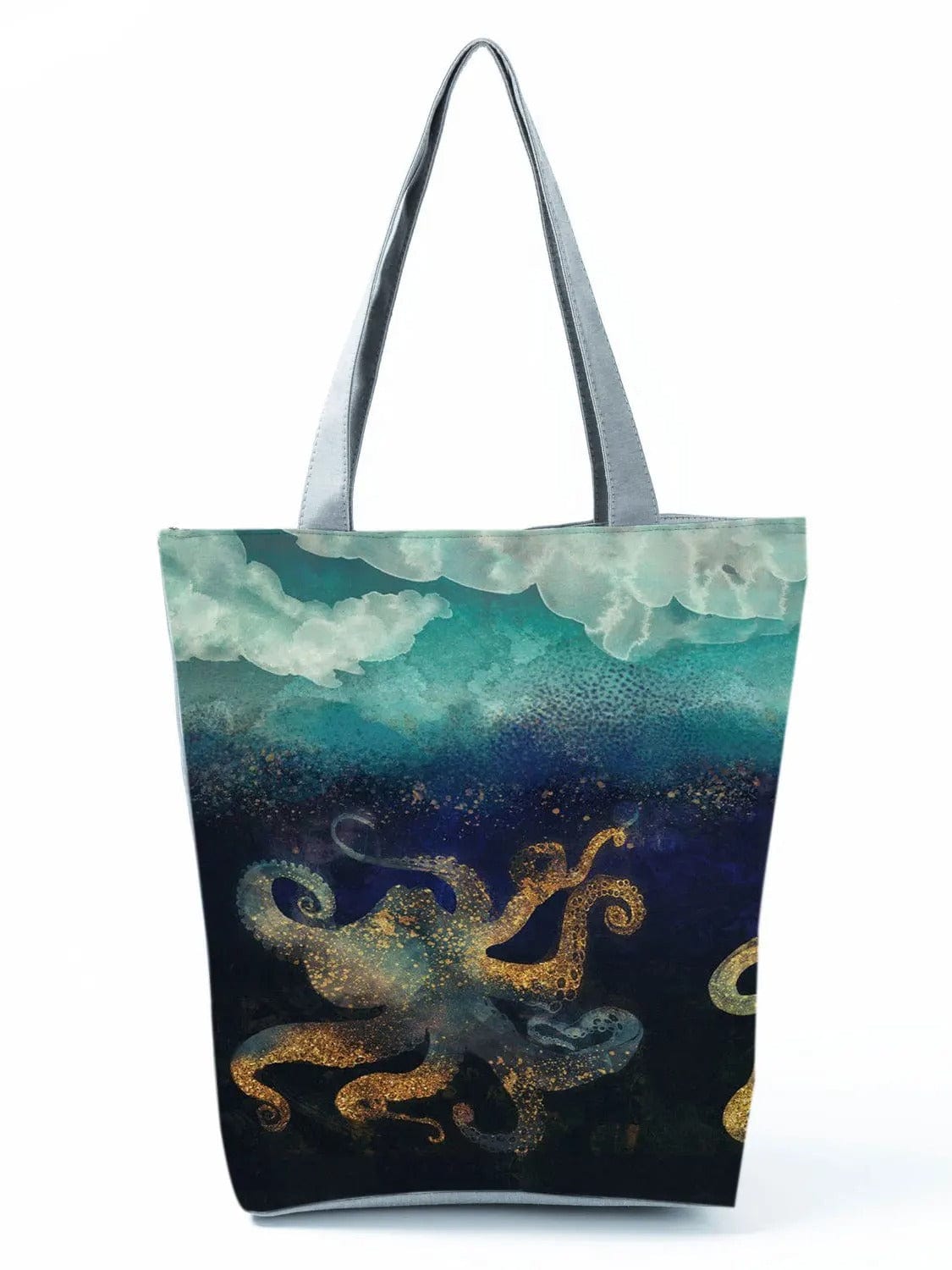 CartoonNurse Ladies Printed Handbag – Foldable High Capacity Eco Reusable Shoulder Bag for Travel & Shopping