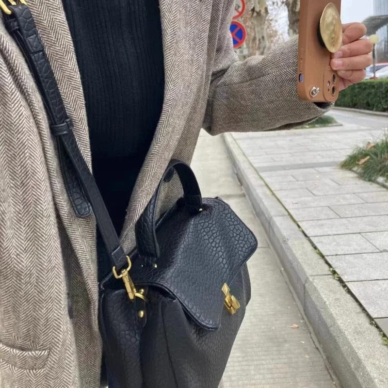 ElegantChic Fashion Personality Solid Top-Handle Bag – Y2K Trendy Women's Handbag