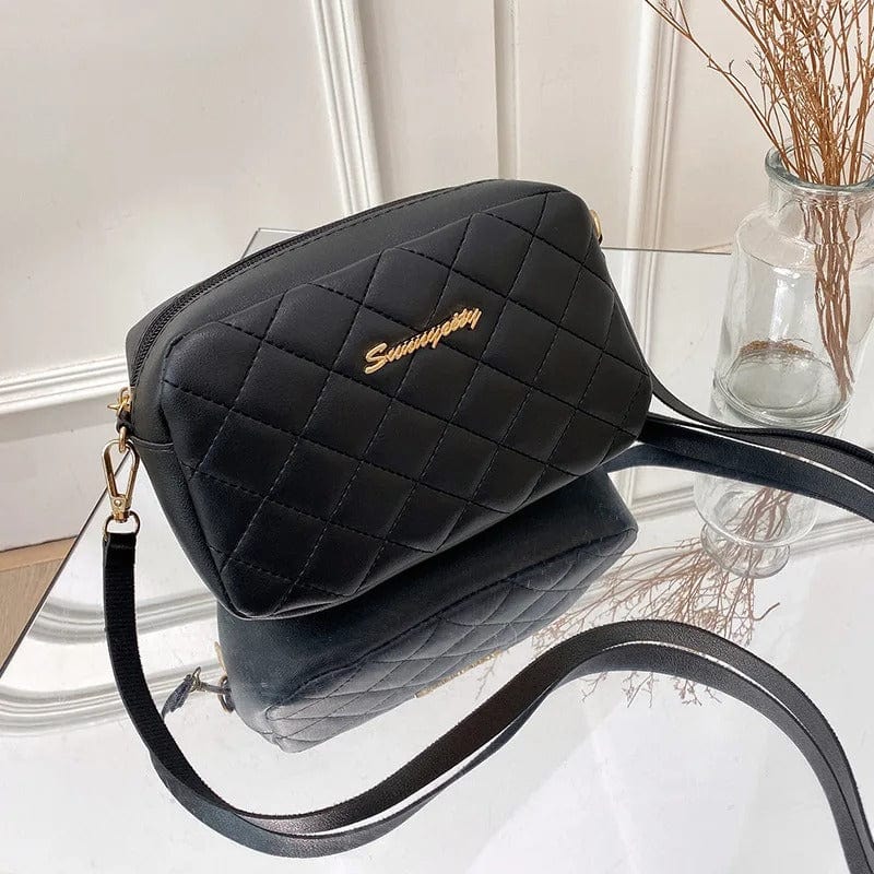 ISKYBOB Women's Designer Crossbody Bag – Fashionable PU Leather Woven Handbag