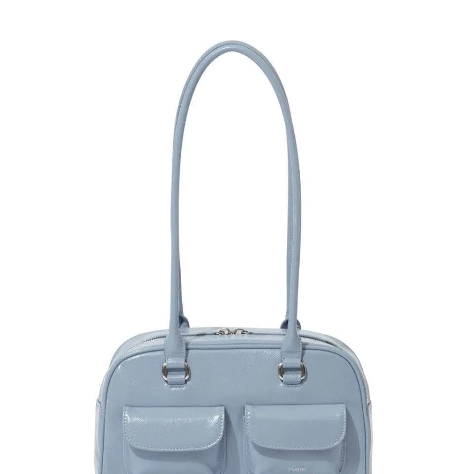 LuxTrend Designer Bowling Box Handbag – PU Leather Boston Tote Bag for Women