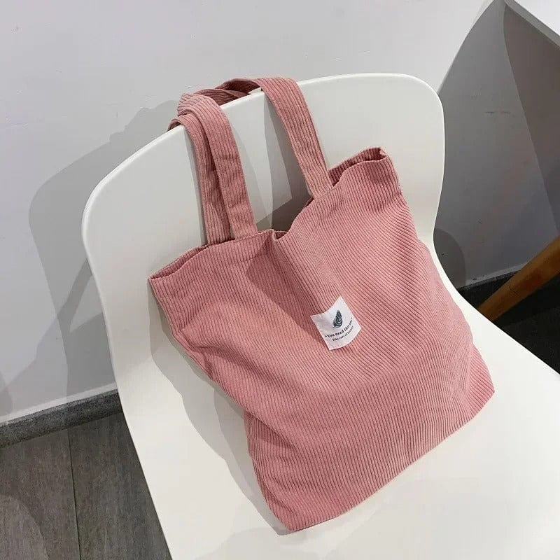 Eco Chic Corduroy Totes for Women | Reusable Shoulder Bags, Small & Large Shopper