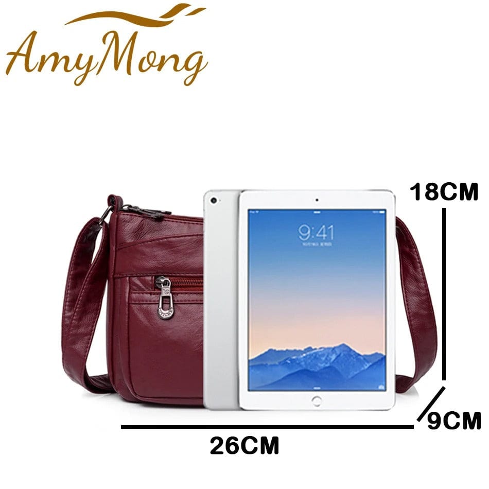 MaxStyle High-Capacity PU Leather Messenger Bag