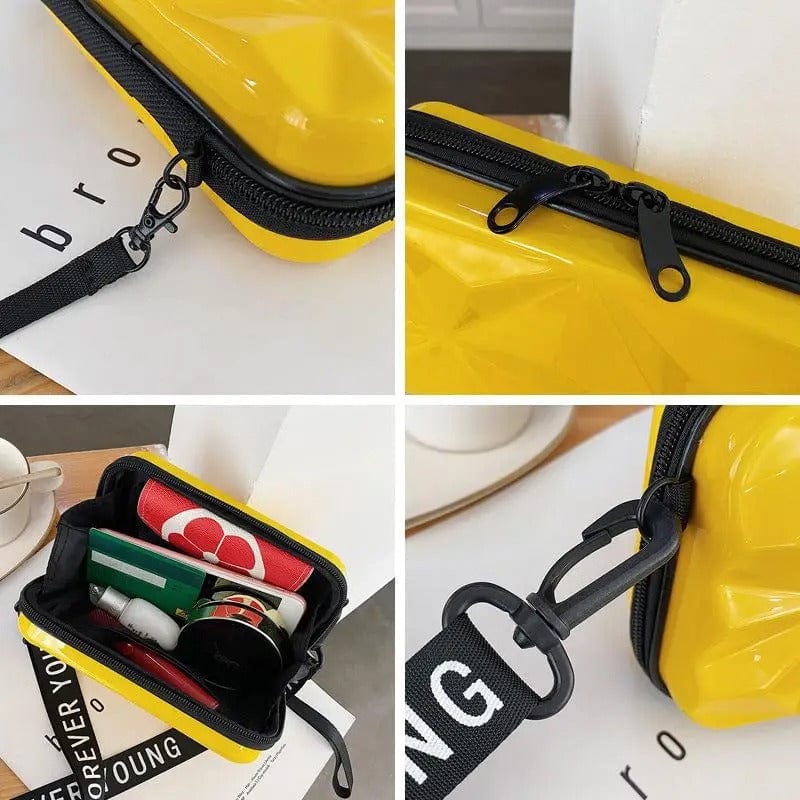 Women PVC Cosmetic Pouch Travel Bag | Makeup Storage Organizer Clutch Shoulder Bag
