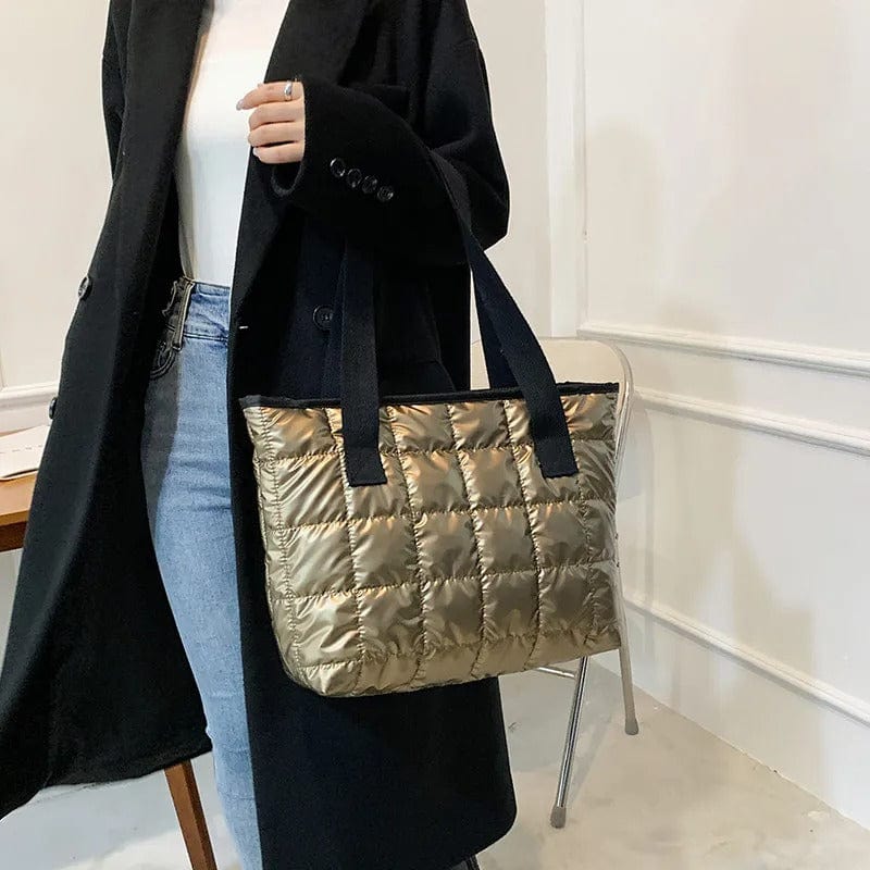 AutumnLuxe Quilted Large Tote Handbag for Women