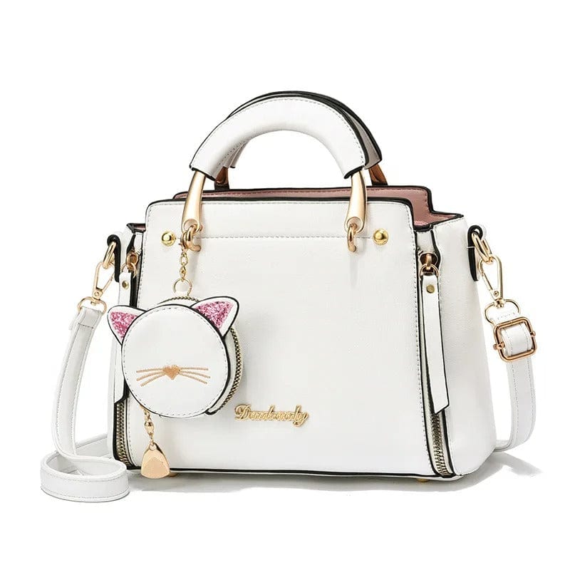 Haifei Women’s Cat Ornament Shoulder Messenger Bag - Trendy Liberal Fashion