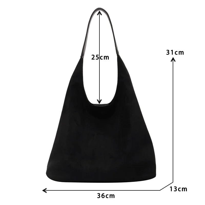 Vintage Suede Shoulder Bag – Large Capacity Autumn & Winter Women’s Commuter Bag,