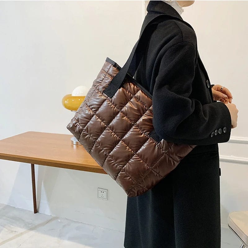 AutumnLuxe Quilted Large Tote Handbag for Women