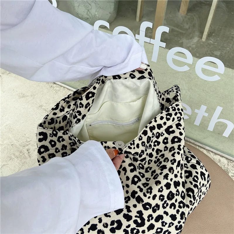 LeopardLuxe Japanese & Korean Style Small Messenger Bag