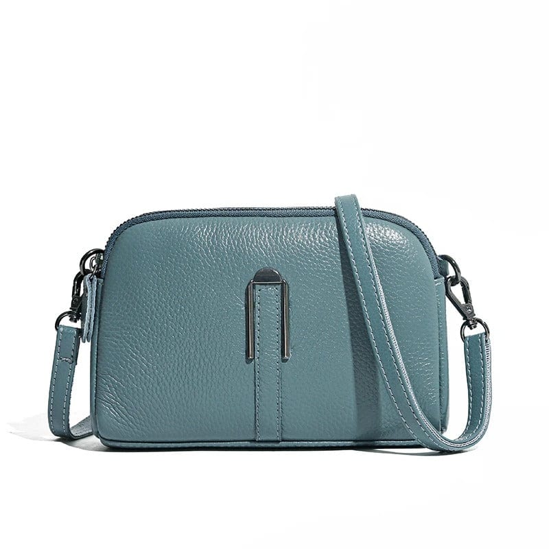 Genuine Leather Crossbody Bag for Women | Luxury Solid Color Shoulder & Messenger Clutch