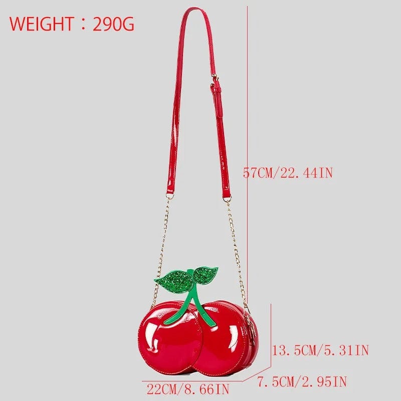 Creative Cherry Design Crossbody Bag for Women – Cute Chain Shoulder Messenger Bag,