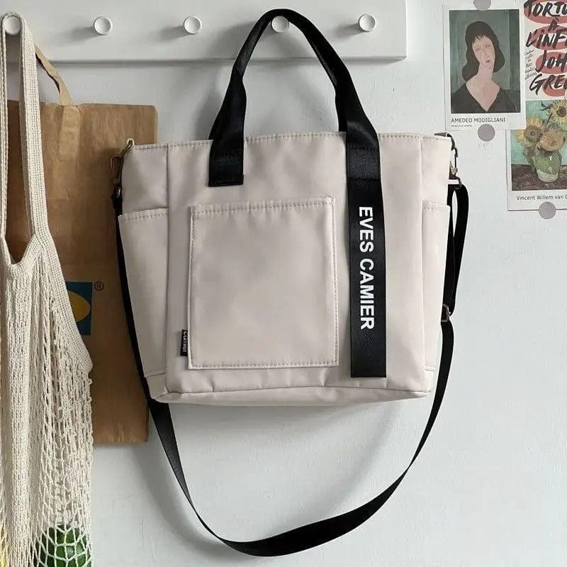 EcoTote 2024 Casual Tote Bag – Large Capacity Waterproof Nylon & Canvas Shoulder Bag