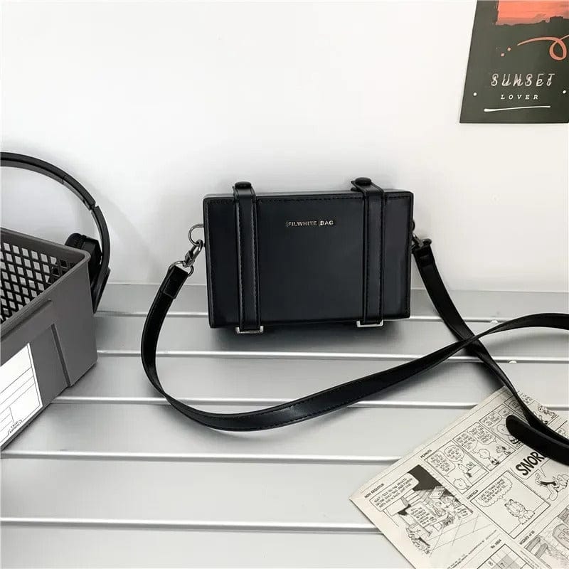 BoxVibe Simple Men’s Small Shoulder Bag – Unisex Streetwear Phone Bag, Box-Shaped