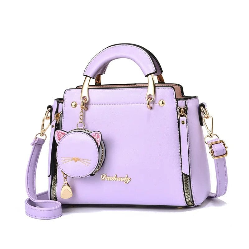 Haifei Women’s Cat Ornament Shoulder Messenger Bag - Trendy Liberal Fashion