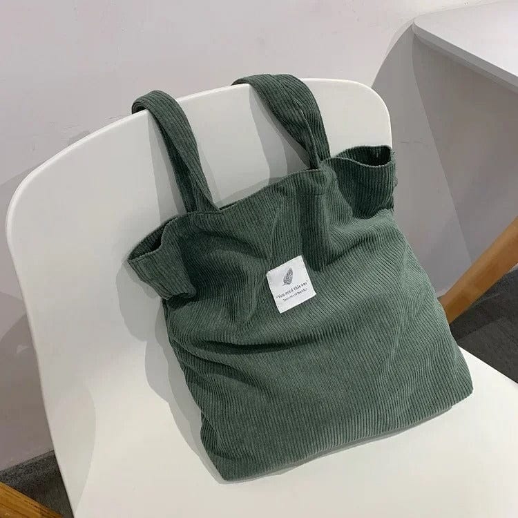 Eco Chic Corduroy Totes for Women | Reusable Shoulder Bags, Small & Large Shopper