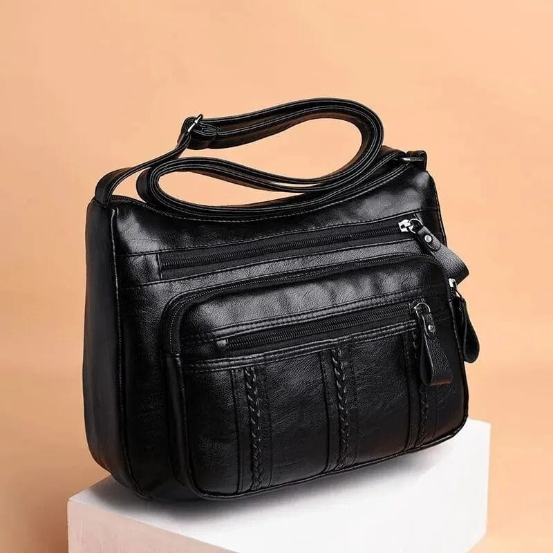 Elegant Crossbody Bag for Middle-Aged Women – Multi-Layered, Large-Capacity