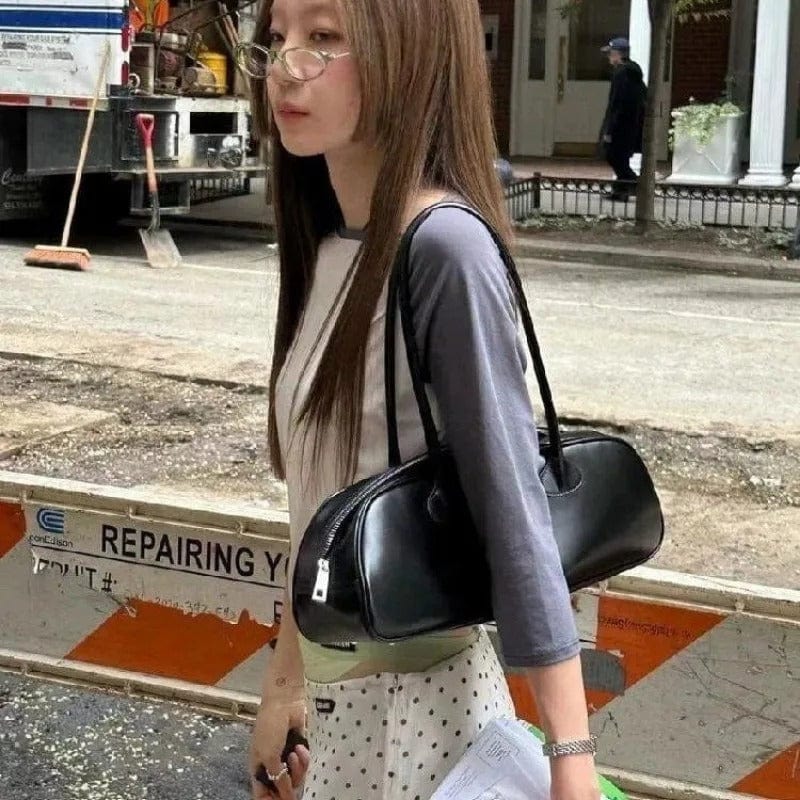 Y2K Aesthetic Vintage Underarm Bag – Luxury Streetwear Women's Shoulder Handbag