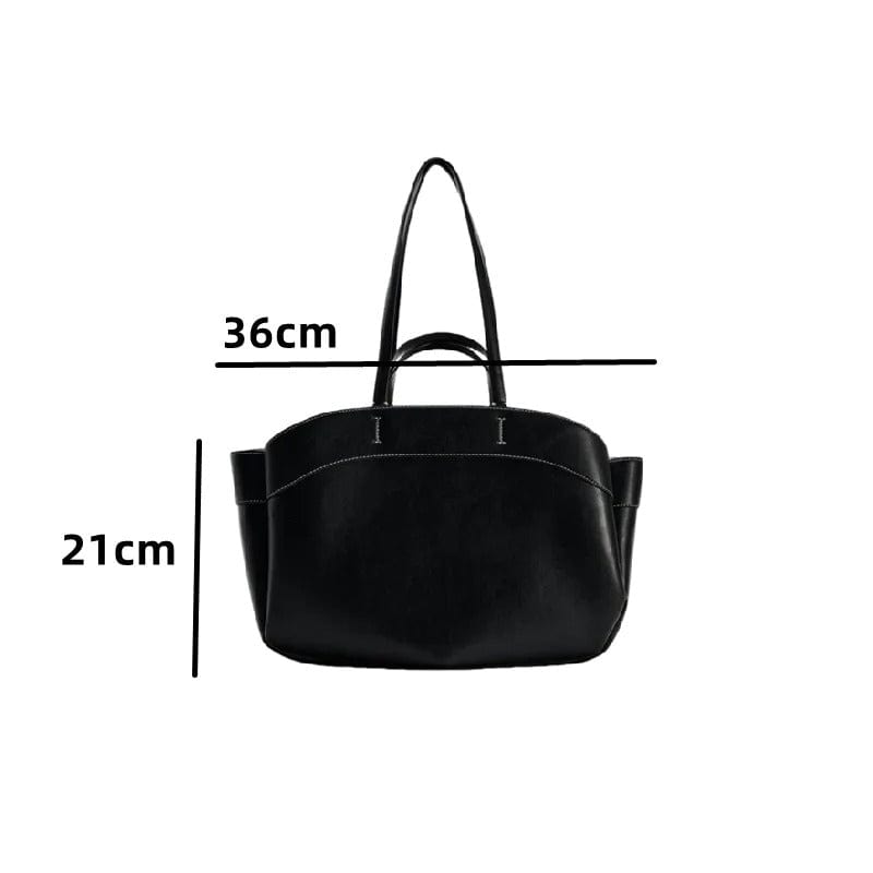 Retro PU Leather Women's Tote Bag – Large Capacity Underarm Pouch Shoulder