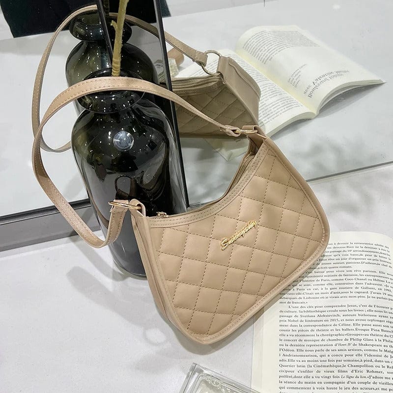 RetroChic Soft Faux Leather Crossbody Bag for Women – Stylish Underarm Handbag & Small Shoulder Bag