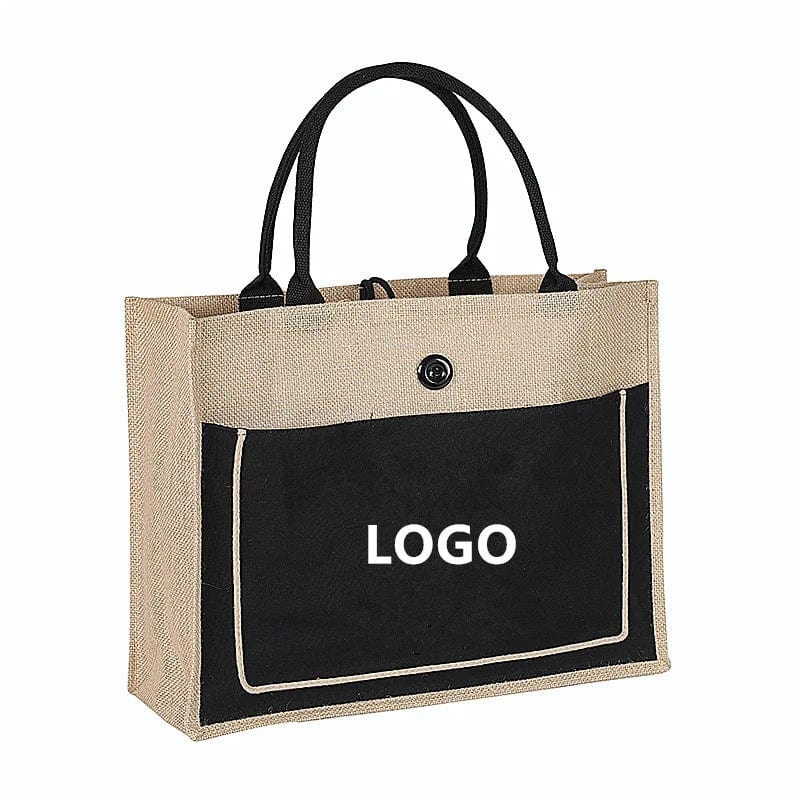 DINYAO 2024 Custom Jute Shopping Bag – High-Quality Personalized Logo Tote & Beach Handbag