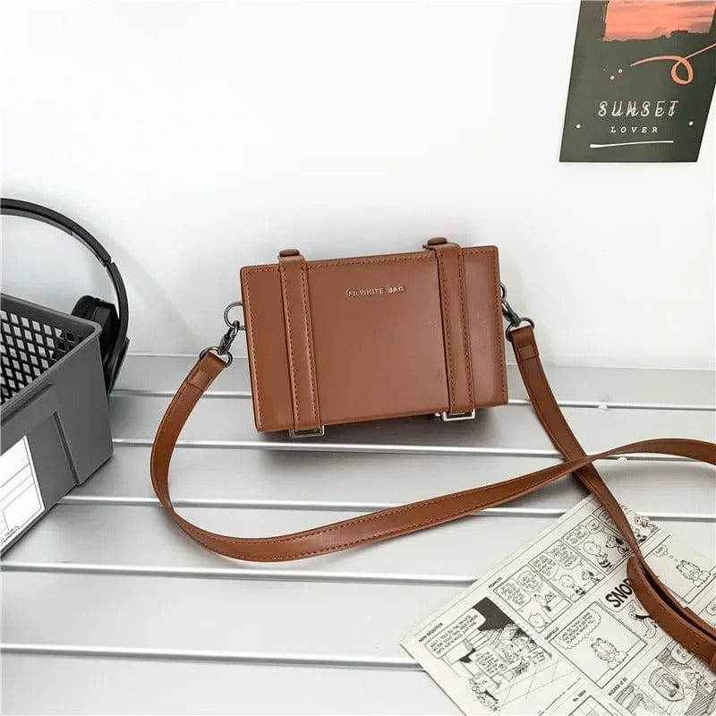 BoxVibe Simple Men’s Small Shoulder Bag – Unisex Streetwear Phone Bag, Box-Shaped