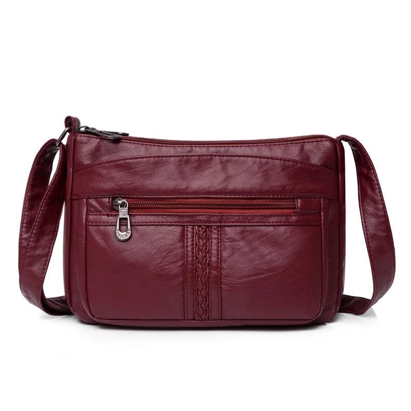 MaxStyle High-Capacity PU Leather Messenger Bag