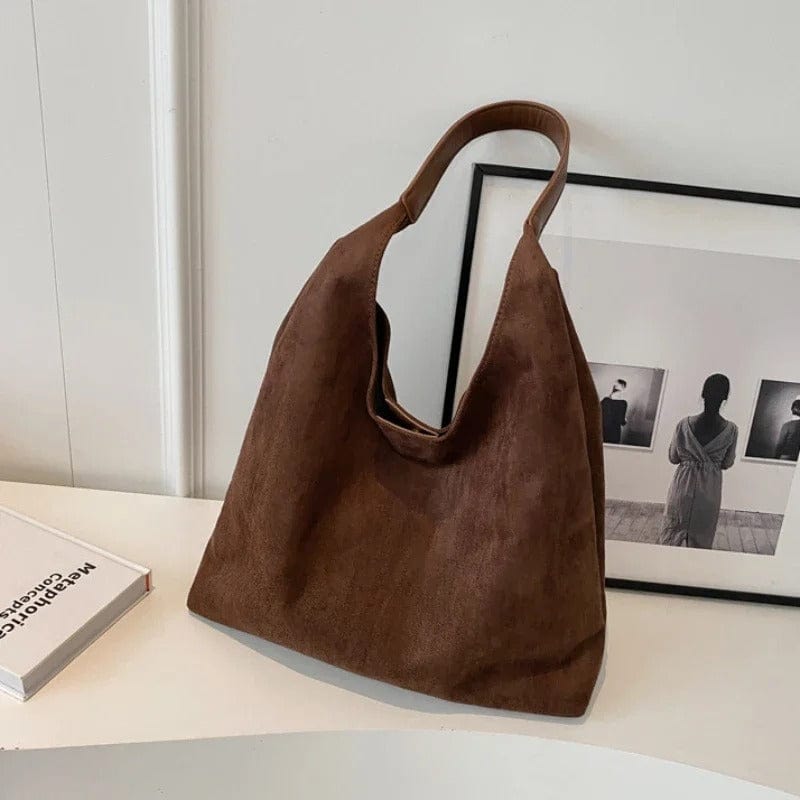 Vintage Suede Shoulder Bag – Large Capacity Autumn & Winter Women’s Commuter Bag,