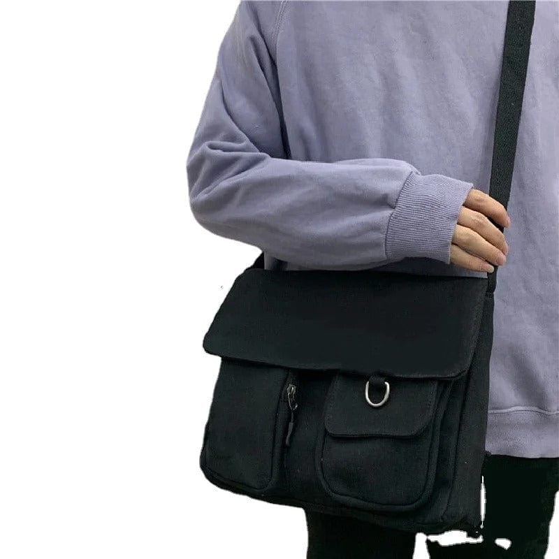 SweetCanvas Simple Messenger Bag – Casual Satchel Shoulder Bag for Women & Girls