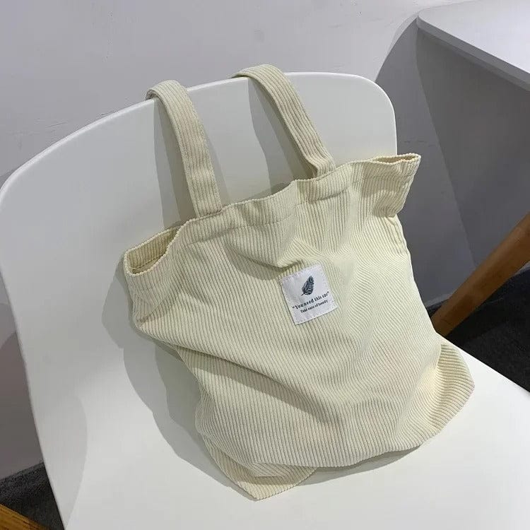 Eco Chic Corduroy Totes for Women | Reusable Shoulder Bags, Small & Large Shopper
