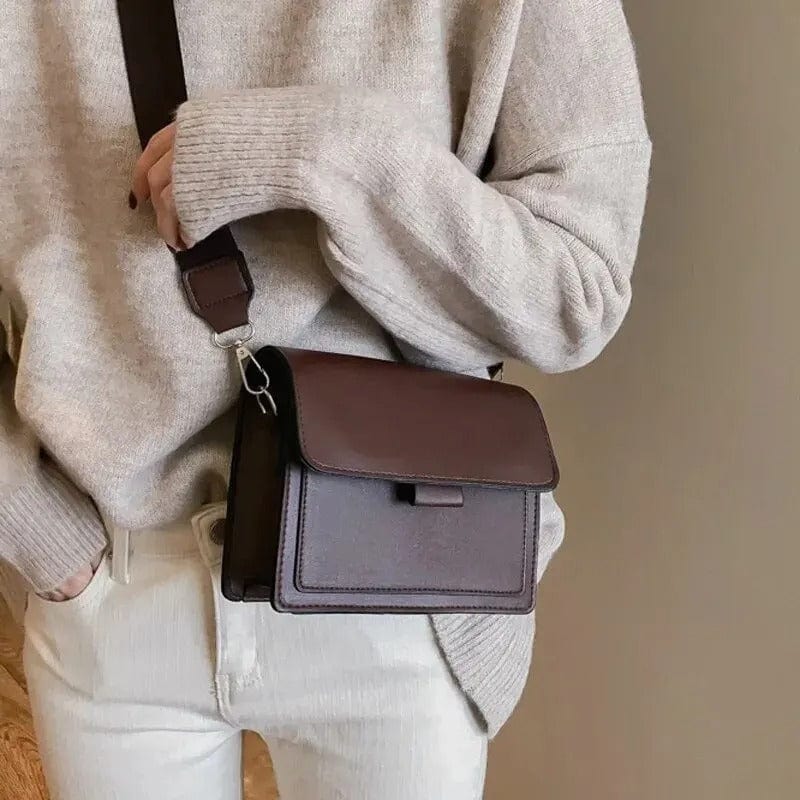 ChicEssence Classic PU Leather Crossbody Bag - Designer