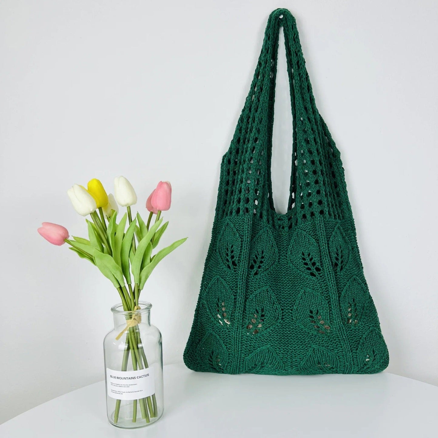 Knitted Handbags Beach Bags Lightweight Students Shoulder Casual Tote Female Styleven