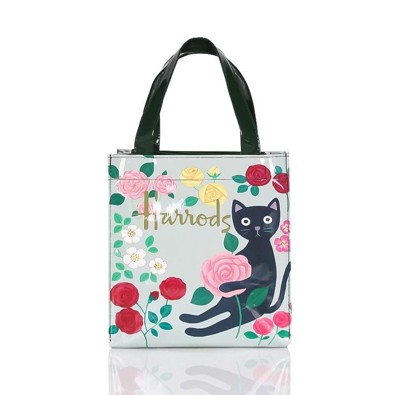 Vintage Painting PVC Waterproof Shopping Bag – Aesthetic Women’s Shopper Tote &