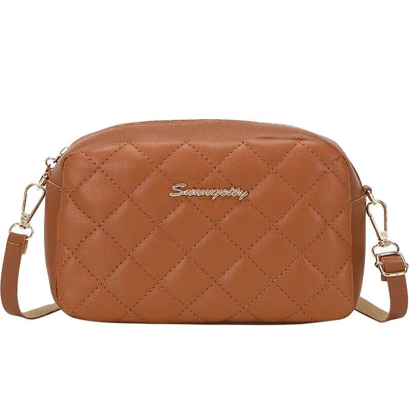 ISKYBOB Women's Designer Crossbody Bag – Fashionable PU Leather Woven Handbag