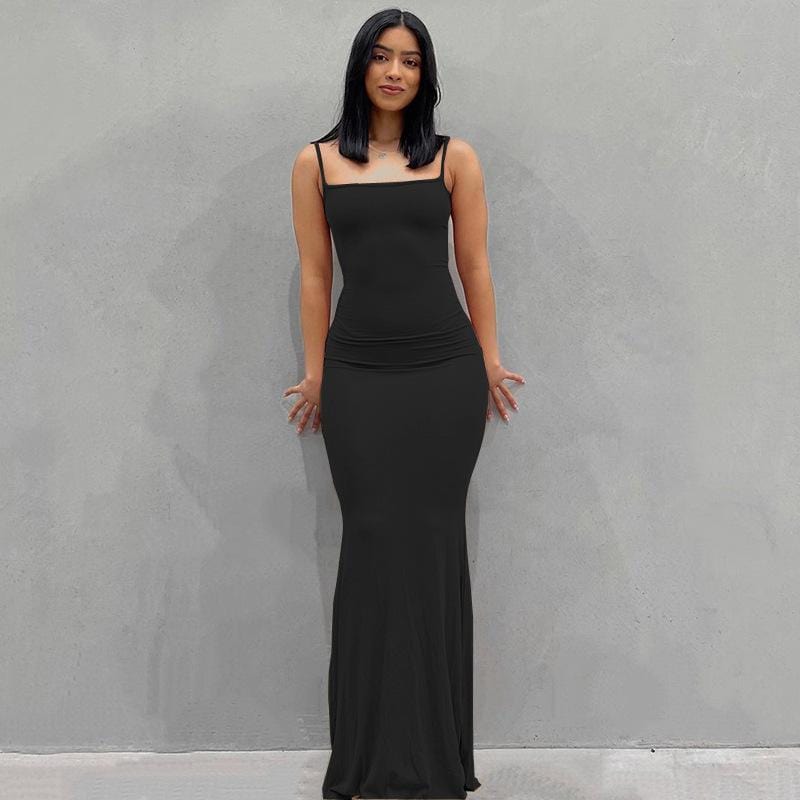 Satin Backless Sleeveless Elegant Bodycon Dress