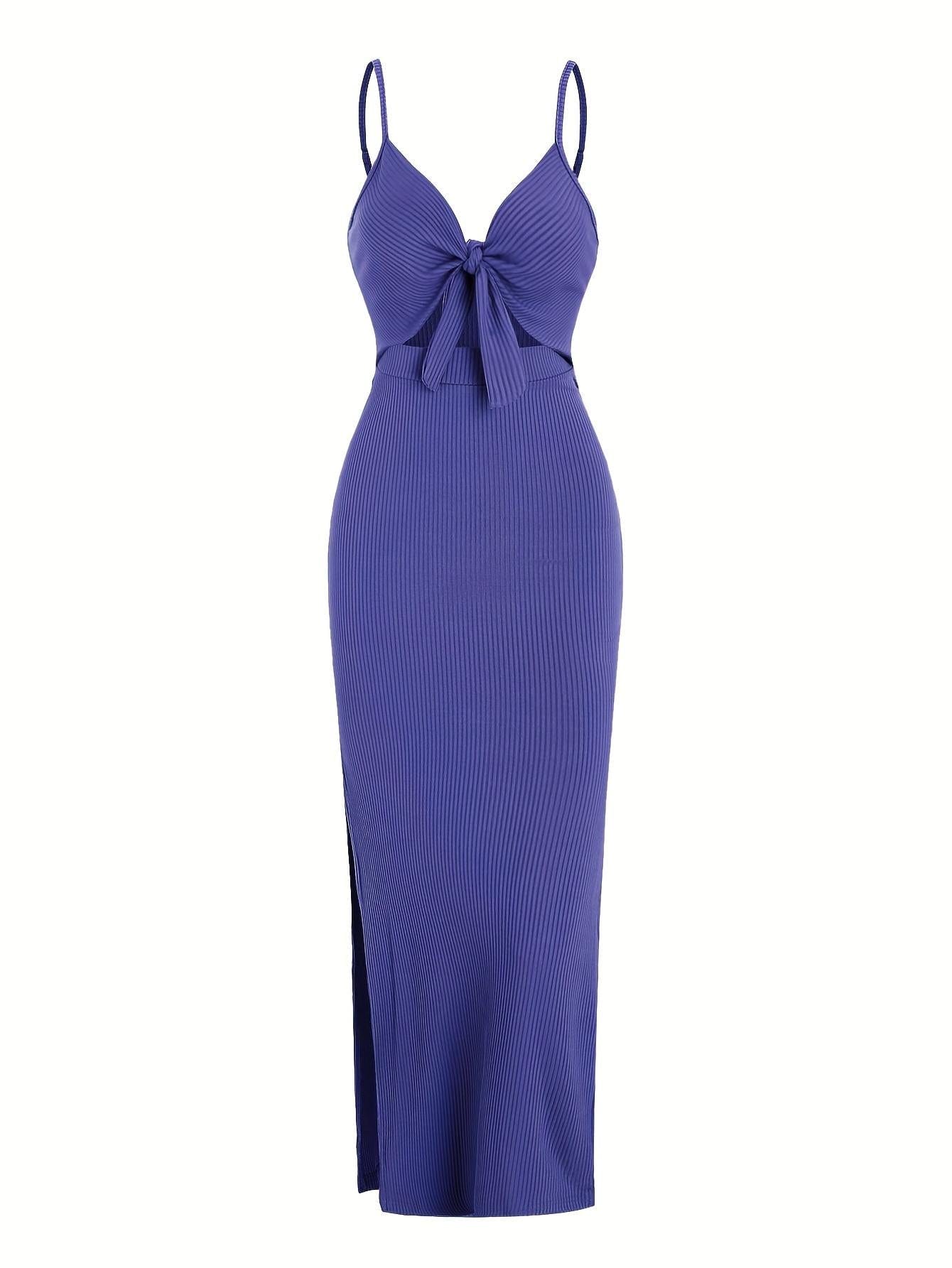 Chic Sleeveless Knit Suspender Dress European American Style for Spring and Summer