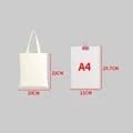 Eco-Friendly Large Capacity Canvas Shoulder Bag – Reusable Beige Cotton Tote for Groceries