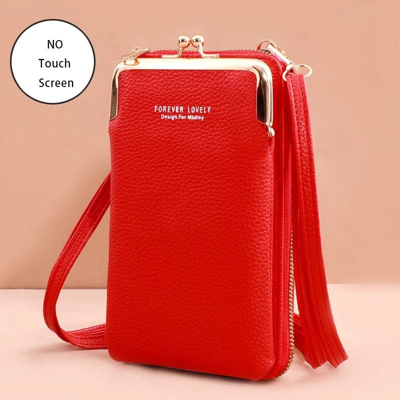 Buylor Mini Leather Touch Screen Crossbody Wallet - Chic Shoulder Bag for Women