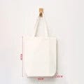 Eco-Friendly Large Capacity Canvas Shoulder Bag – Reusable Beige Cotton Tote for Groceries