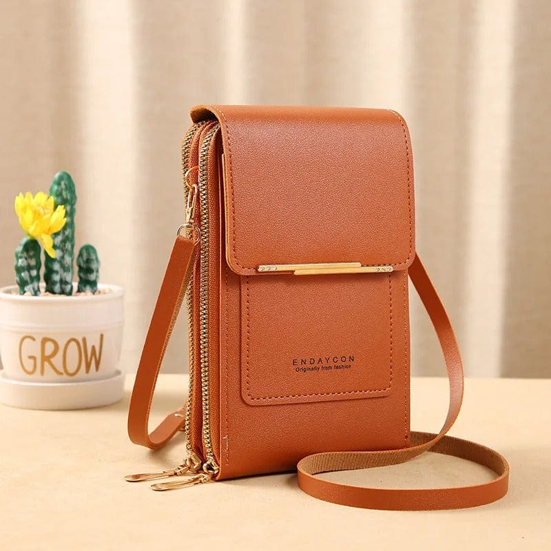 Buylor Mini Leather Touch Screen Crossbody Wallet - Chic Shoulder Bag for Women
