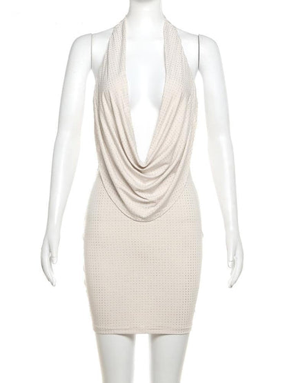 Dazzling Diamond Pasted Mini Dress
