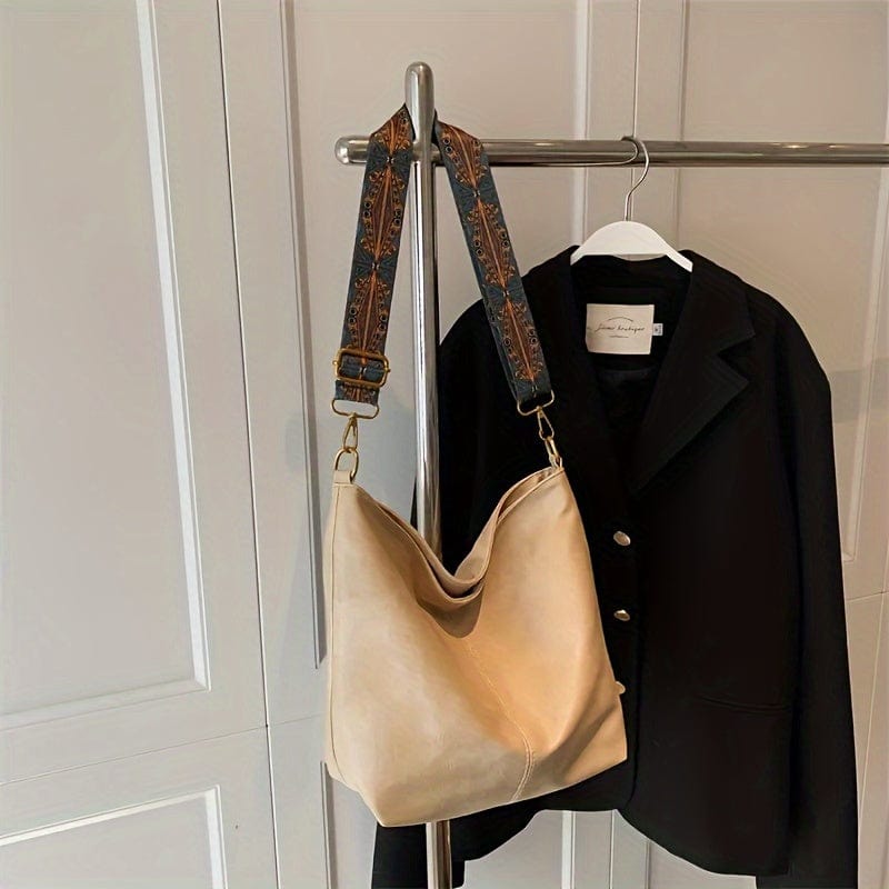 Vintage Large Capacity Hobo Bag Retro Bohemian Shoulder Tote for Women