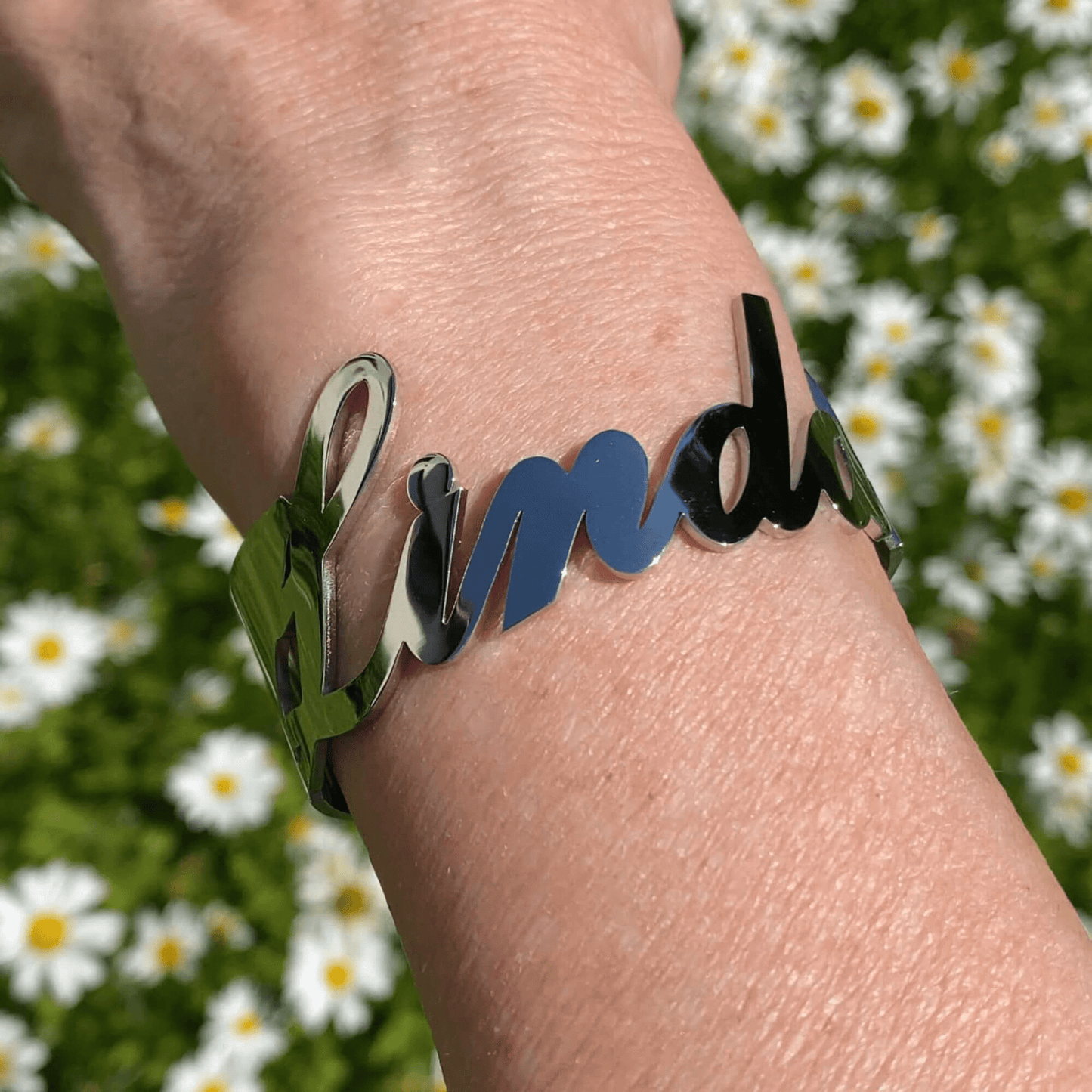 Personalized Name Bangle Custom Stainless Steel Jewelry