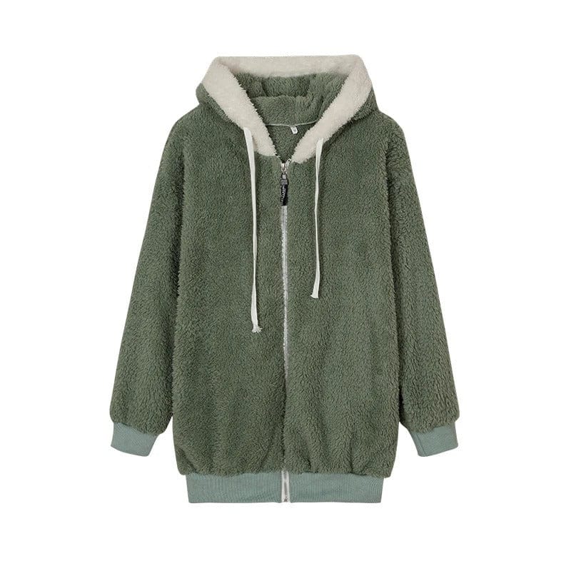 CozyPlush Women's Hooded Jacket Autumn Or Winter Zip Up