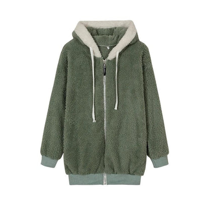 CozyPlush Women's Hooded Jacket Autumn Or Winter Zip Up